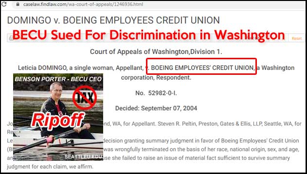 BECU Lawsuits Discrimination Complaints